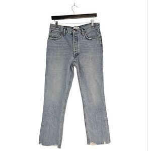 AGOLDE Relaxed Boot Straight Leg Flared Distressed Light Blue  Jeans 28 Preowned